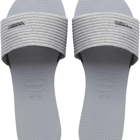 Shoes - Women's Metallic Rubber Sandals Slip On Comfortable Beach Summer Shoes